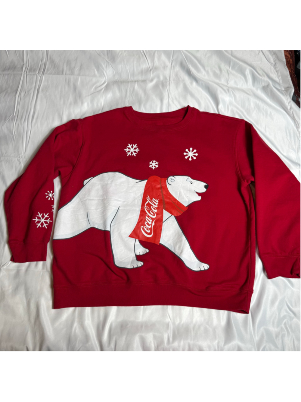 Women's Coca-Cola Polar Bear Sweatshirt XXL Red White